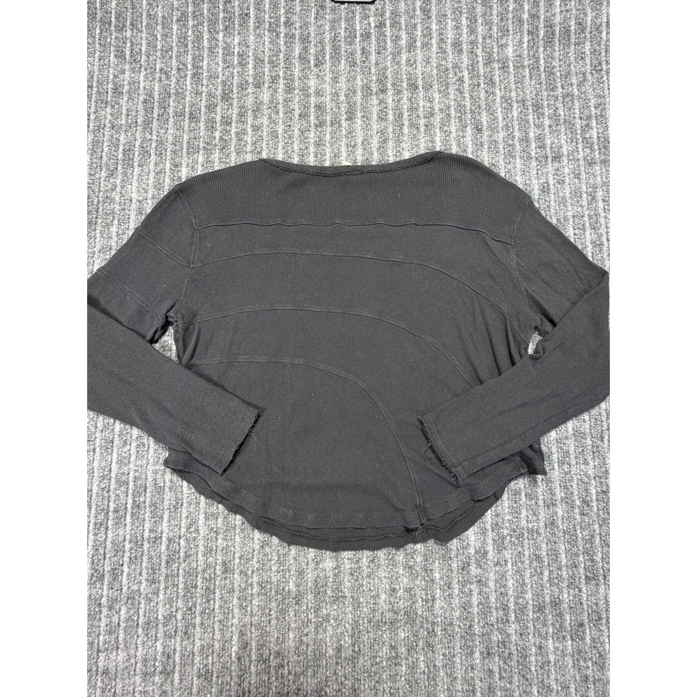 Free People Movement Long Sleeve Top M 100% Cotton Grunge Minimalist Sporty - Picture 5 of 7